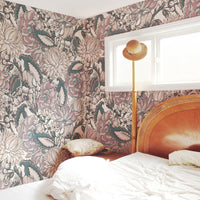 Pastel florals removable wallpaper