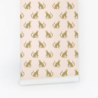 Modern leopard print removable wallpaper for girl's rooms