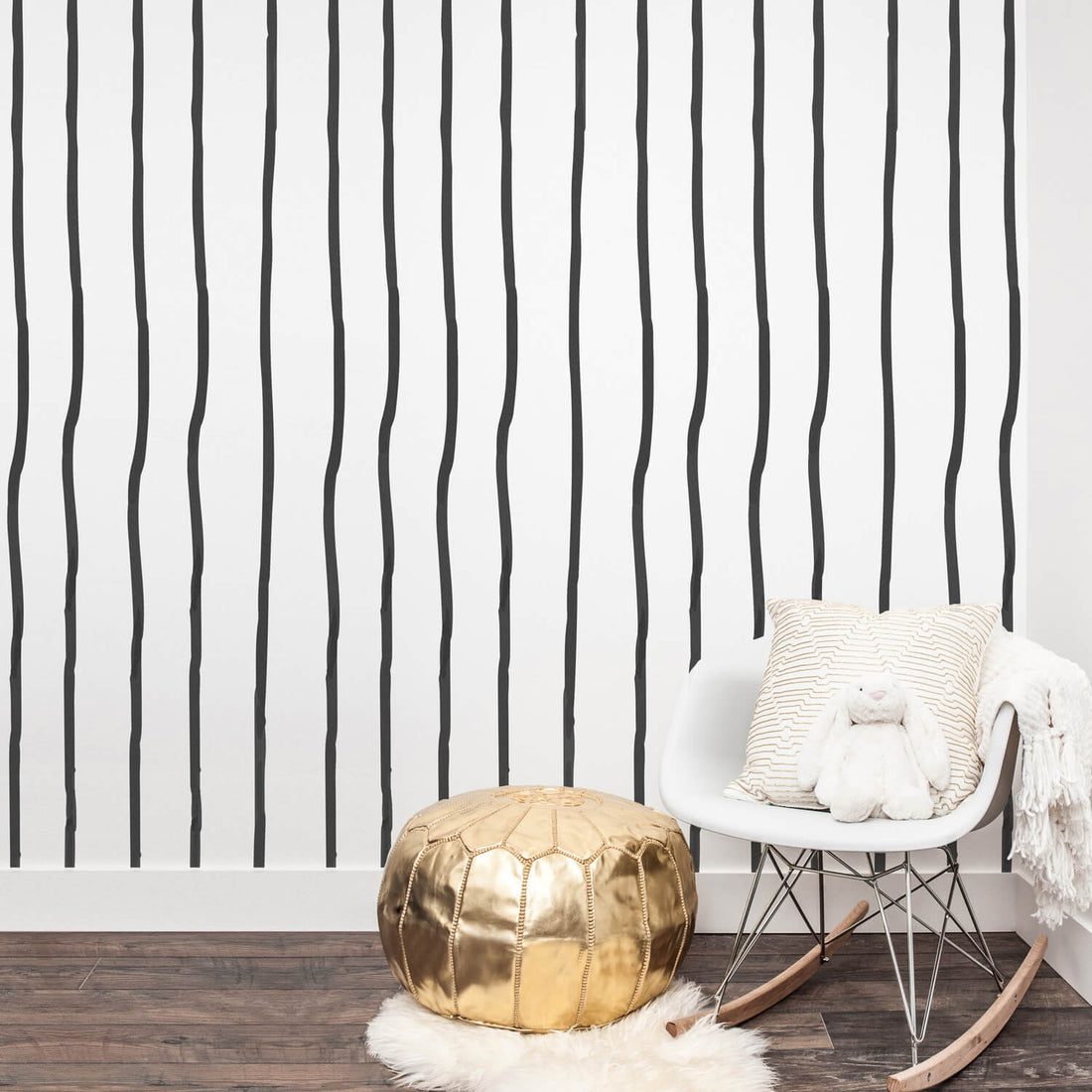 Minimal boho nursery removable wallpaper