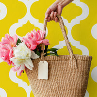 yellow marrakesh style wallpaper design for home interior