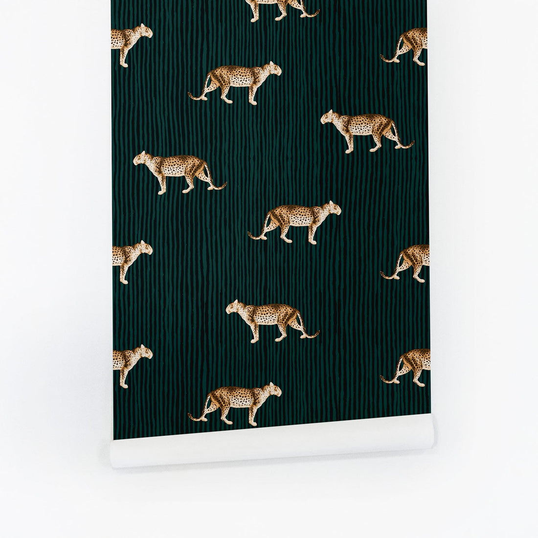 Moody leopard design removable wallpaper