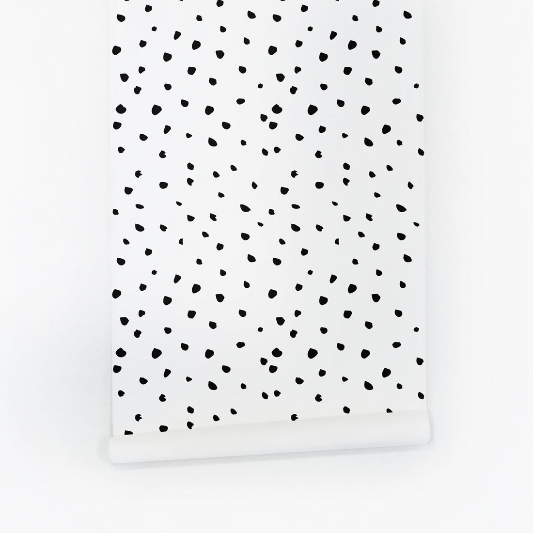 Black paint dot self adhesive wallpaper