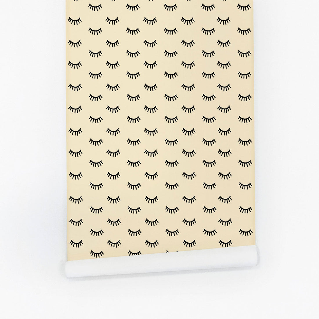 Sleepy eyelashes removable wallpaper