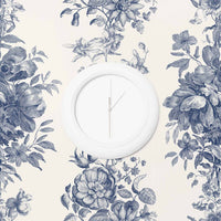 vintage floral blue wallpaper for victorian inspired home