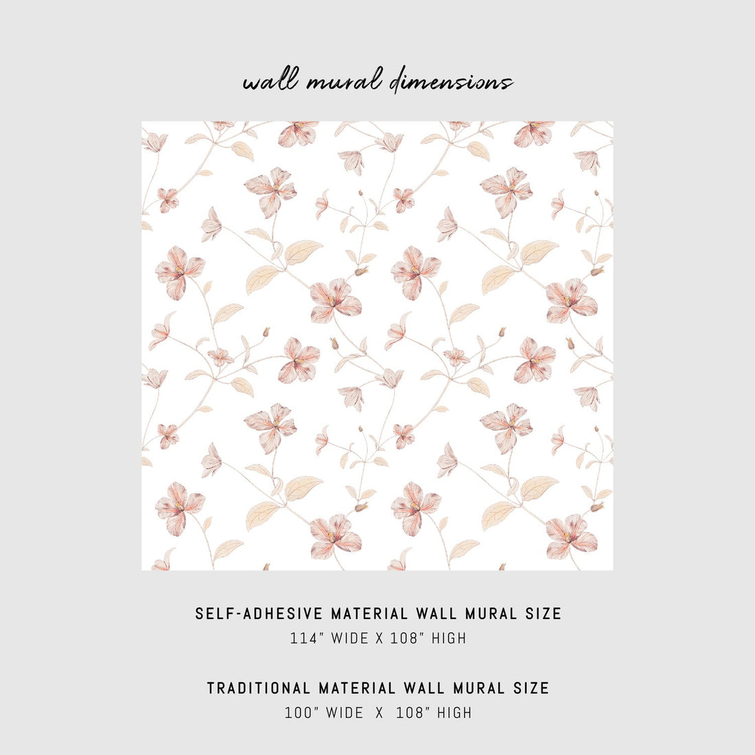 Soft Floral Design wall mural