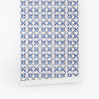 Oriental tile removable wallpaper roll