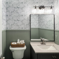 Blue monstera leaf removable wallpaper