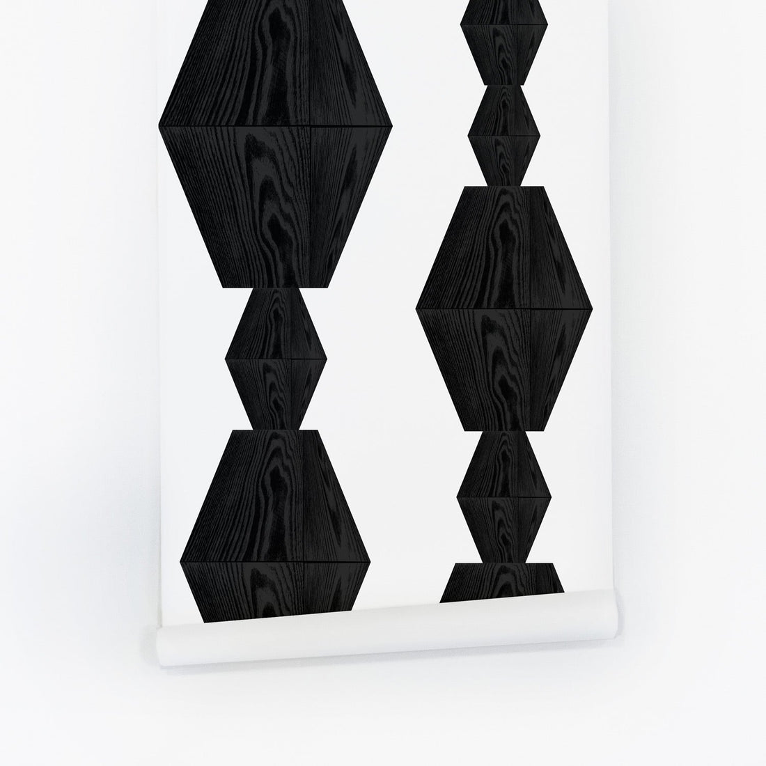 Black wood block shiplap design removable wallpaper