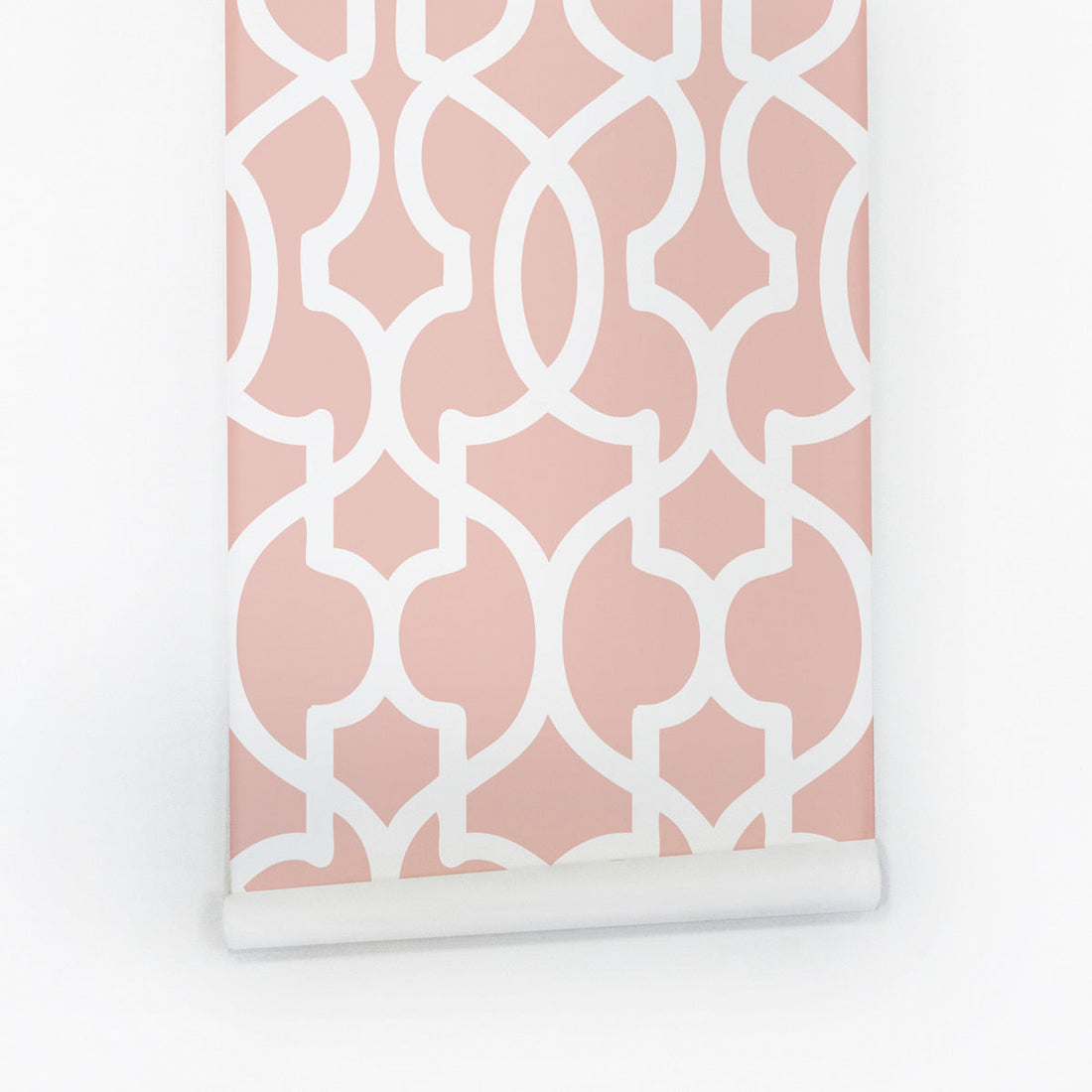 White lines boho style wallpaper for living room