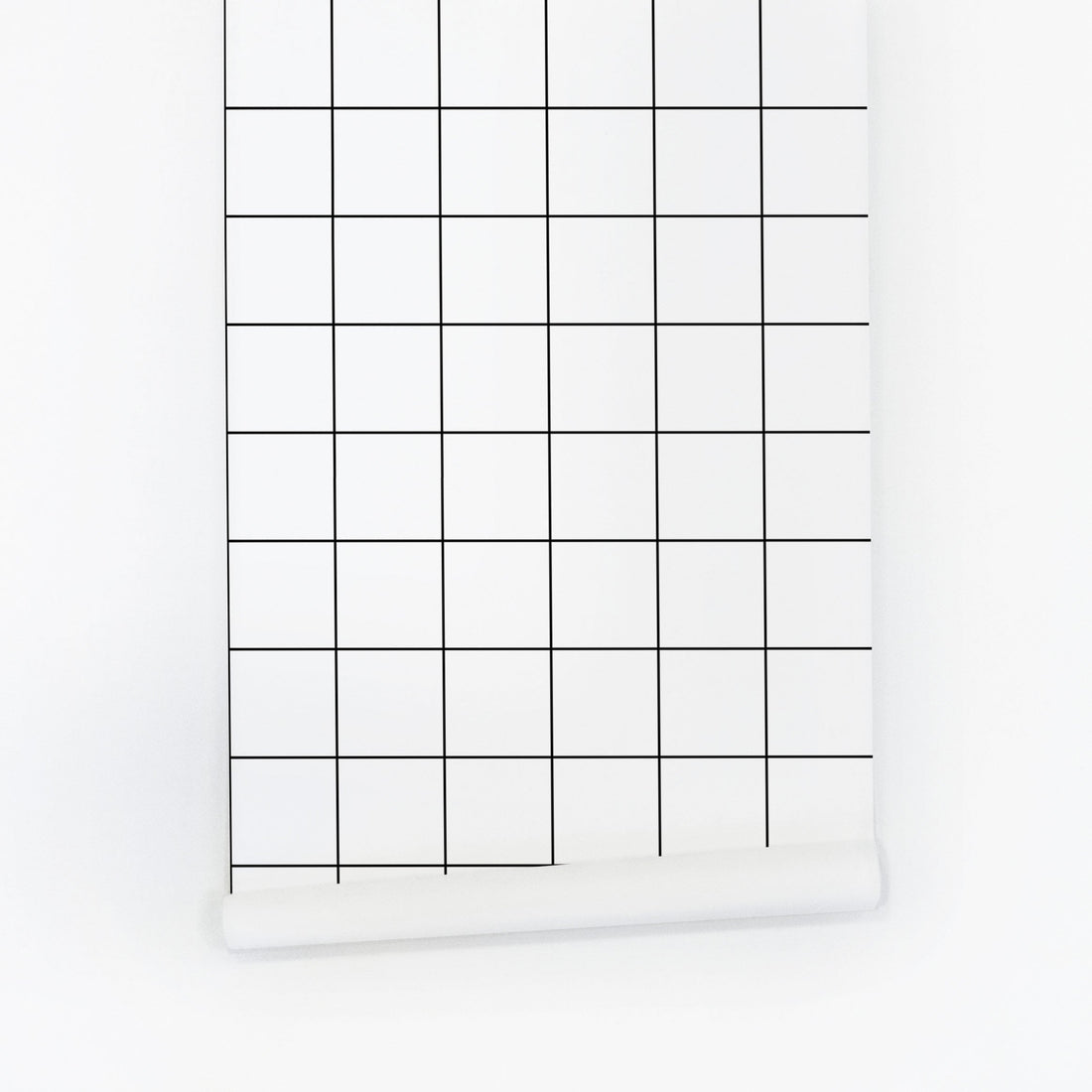large black and white squares pattern wallpaper for boys room interior
