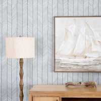 coastal herringbone pattern wallpaper for bedroom
