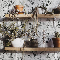 monochromatic terrazzo design removable wallpaper for background