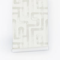light greige line motif removable wallpaper