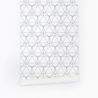 interesting geometric lines wallpaper design in peel and stick
