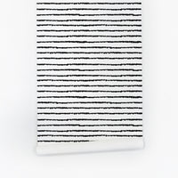 Barbed wire black and white removable wallpaper