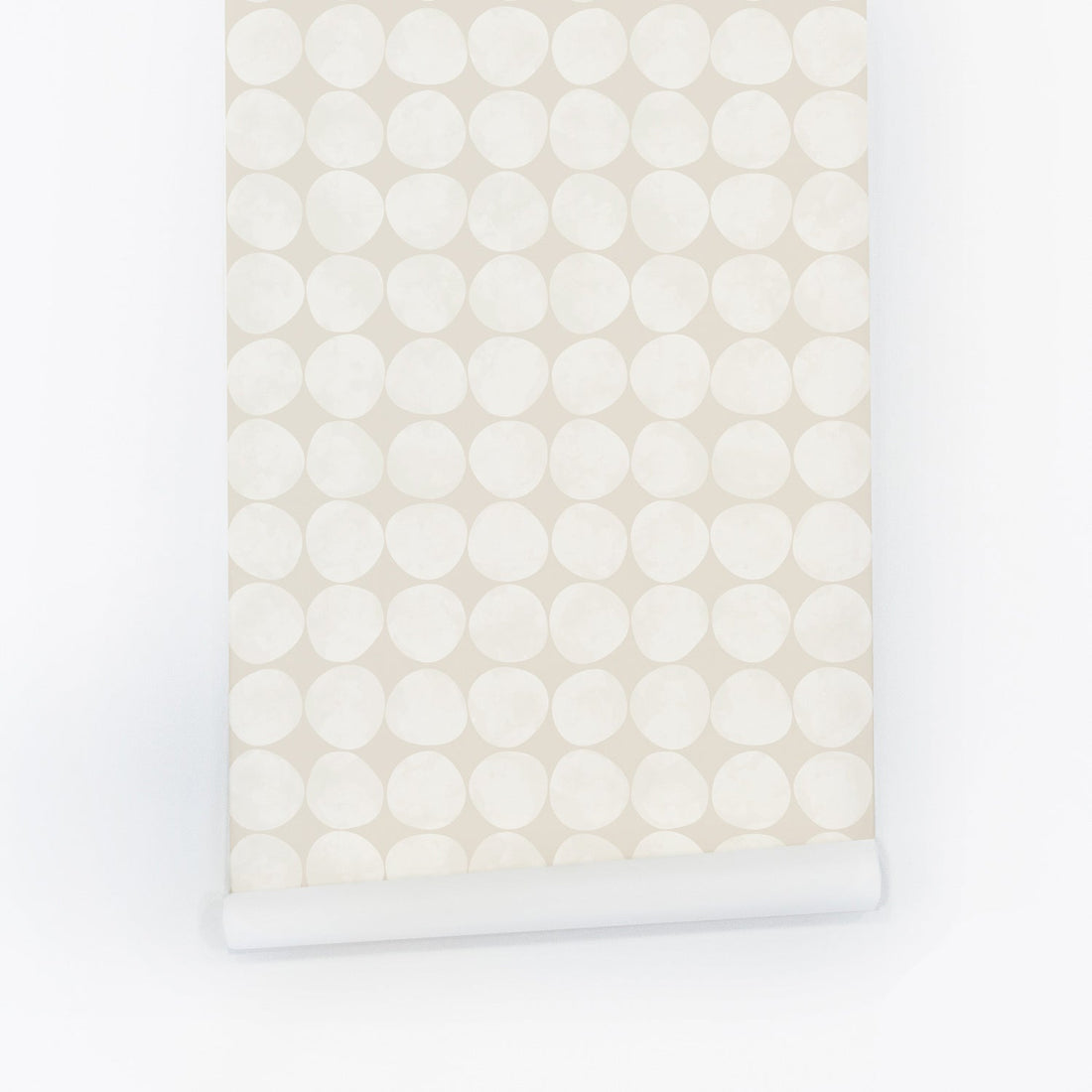 neutral color circle pattern removable wallpaper