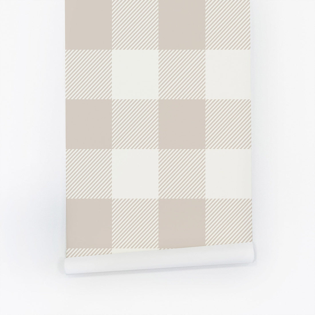 elegant beige buffalo check removable wallpaper pattern