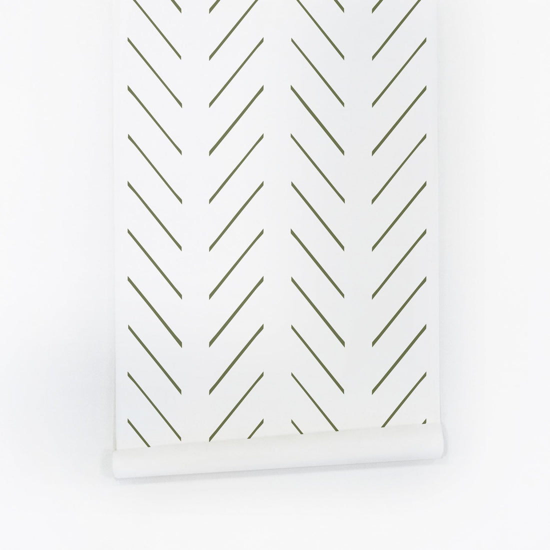 olive green herringbone simple striped removable wallpaper