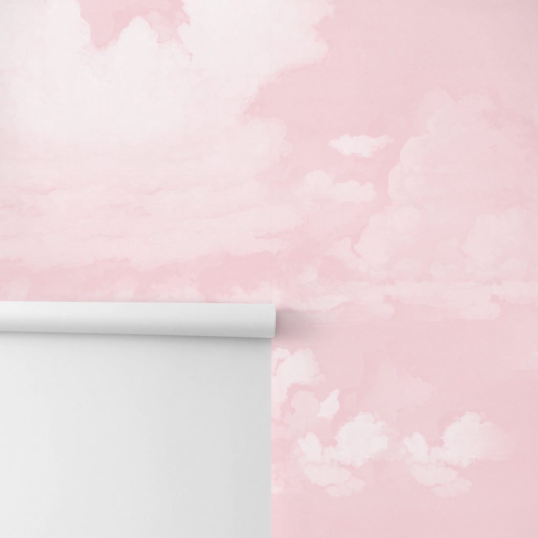 Pink Vintage Clouds Wall Mural
