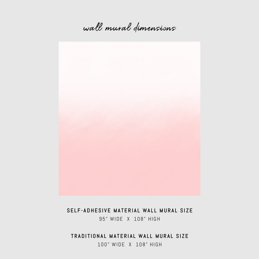 light pink faded wall mural design for girls bedroom
