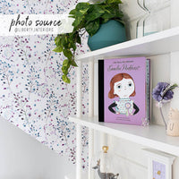 purple floral girls room removable wallpaper