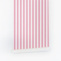 candy pink stripes removable wallpaper