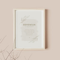Bohemian definition text print 