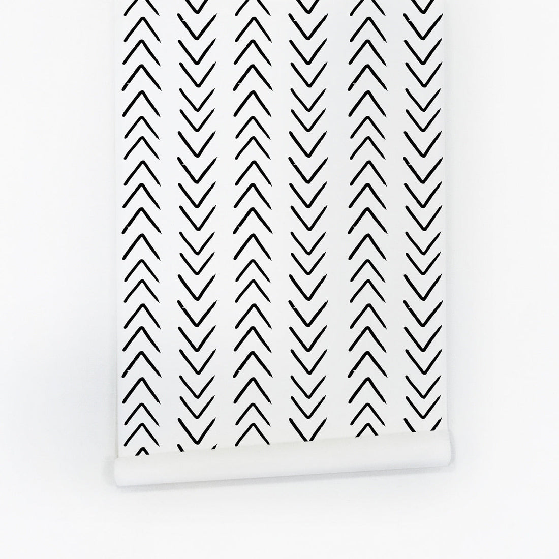 black and white wallpaper with chevron pattern design