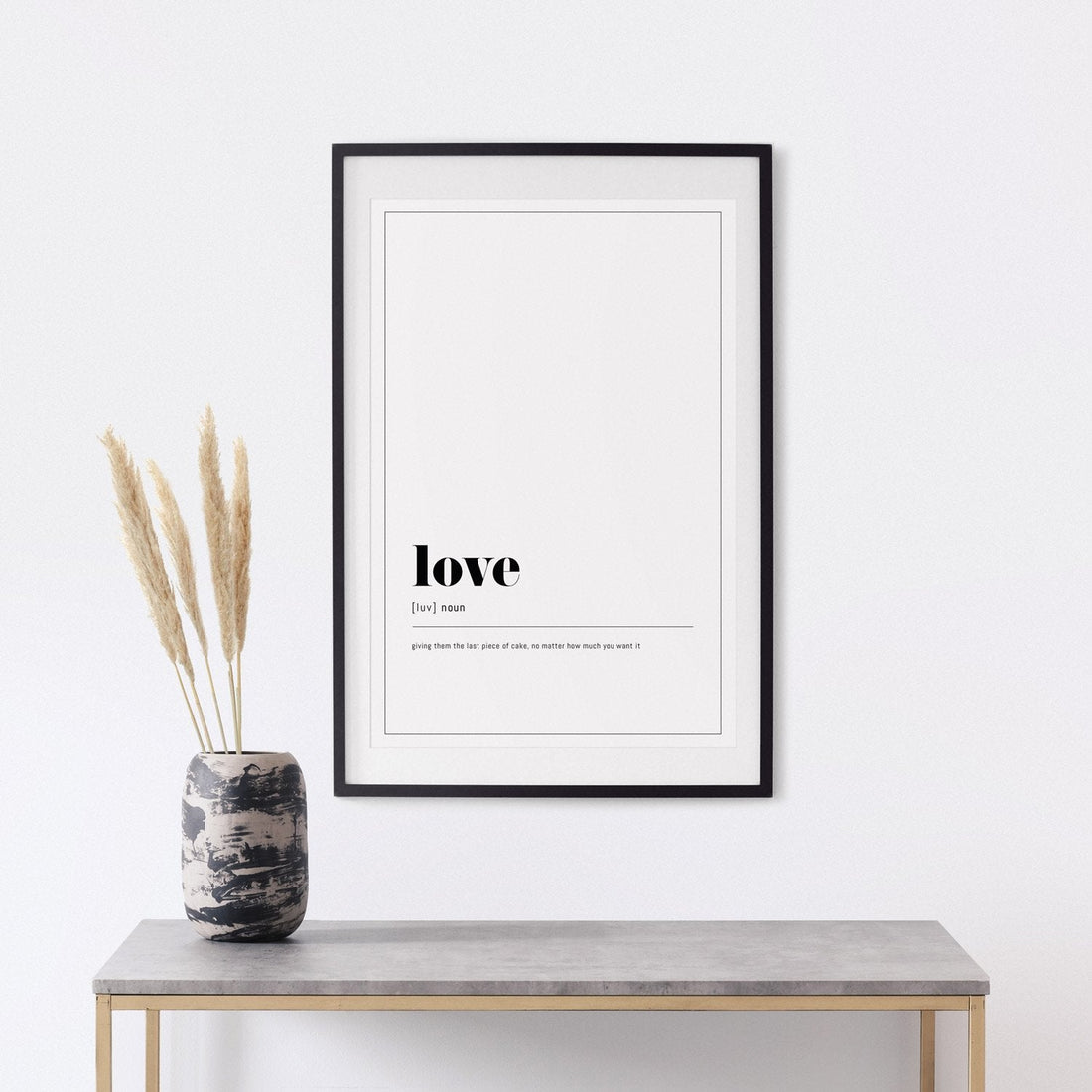 Poster with Love text