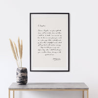 Old vintage letter print