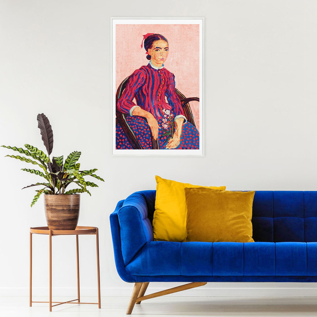 wall decor with girls painting art poster by Van Gogh