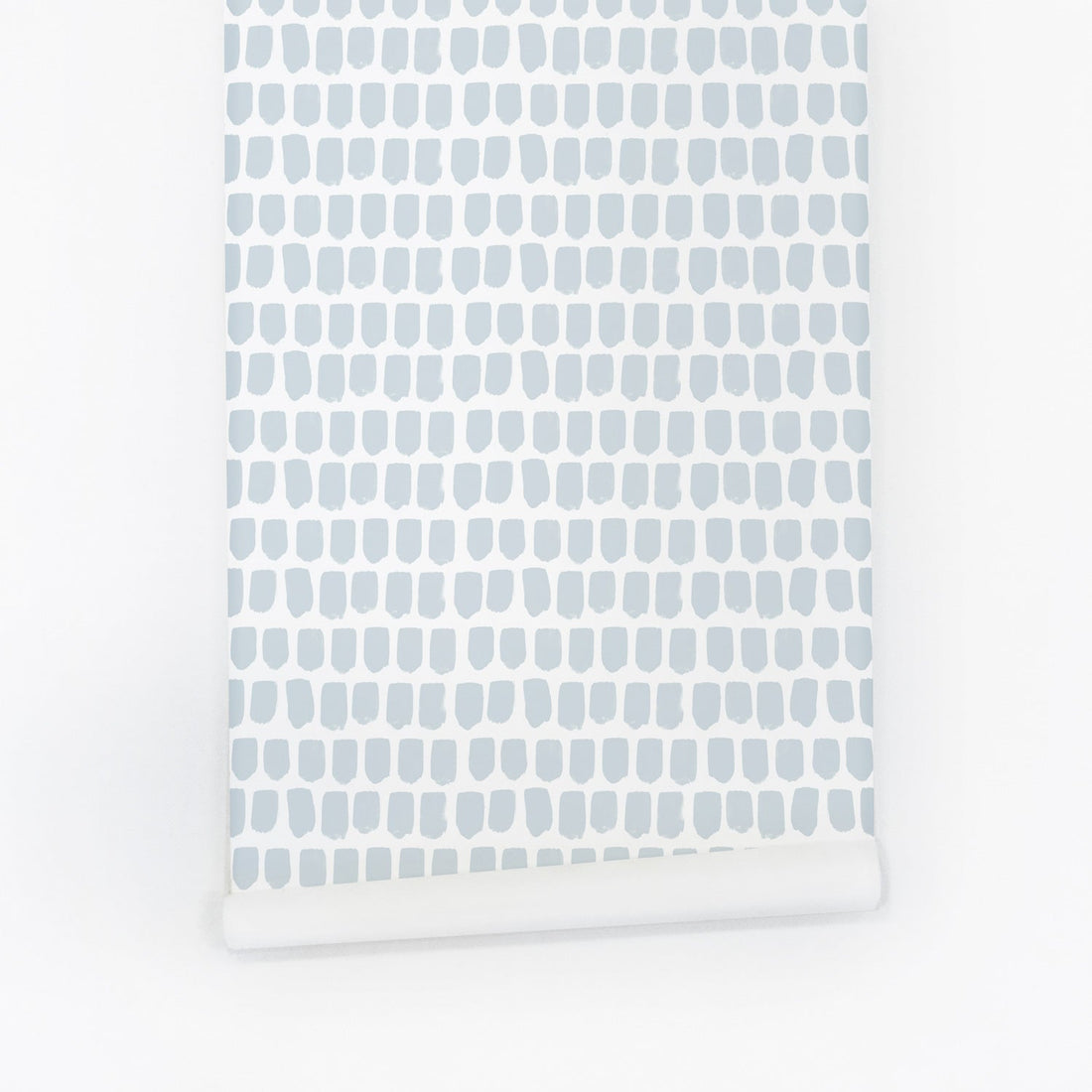 Modern light blue removable wallpaper with brush stroke design