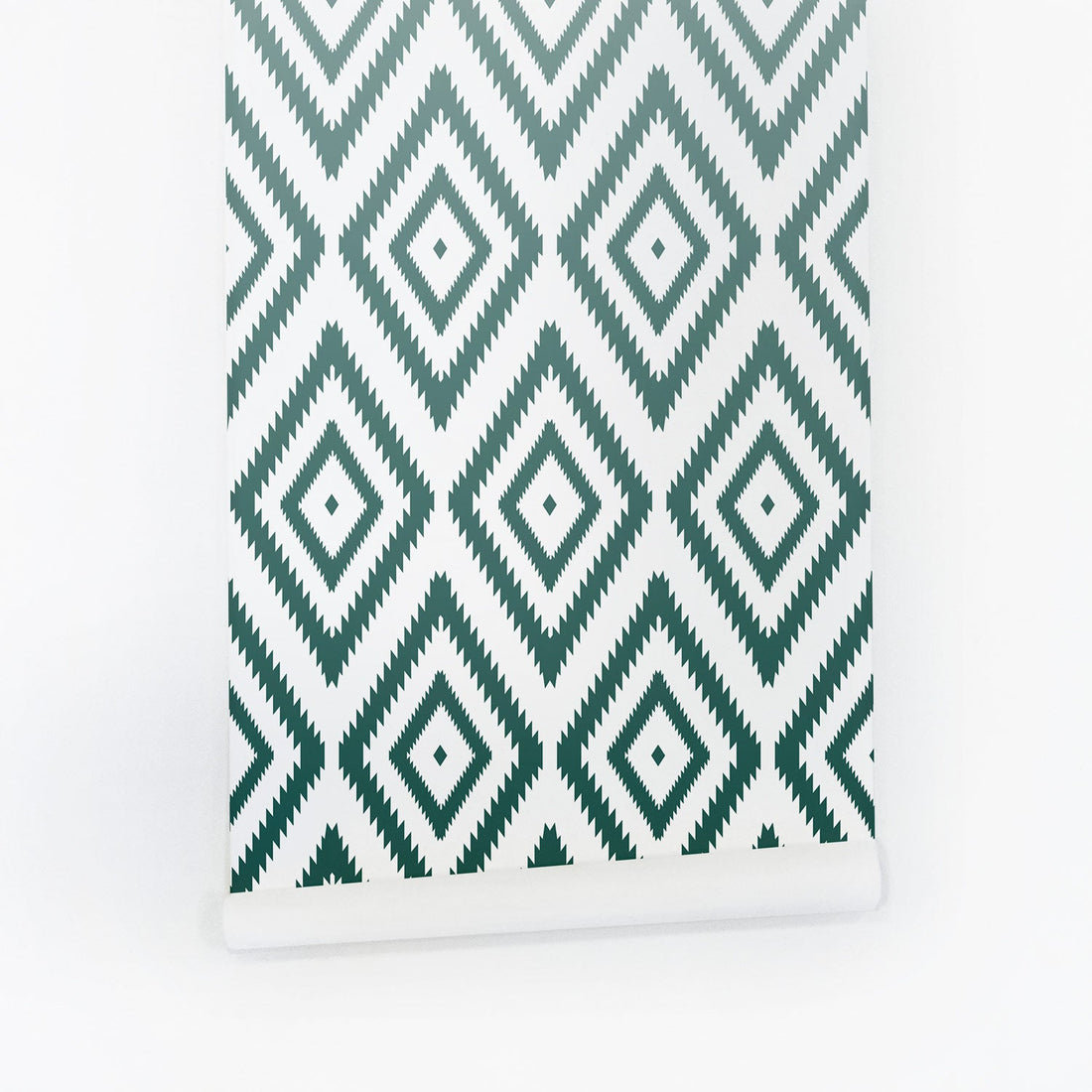 diamond shape green ombre design removable wallpaper