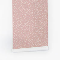 Pale pink animal print removable wallpaper by Livettes