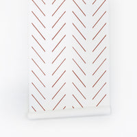Modern delicate herringbone design removable wallpaper