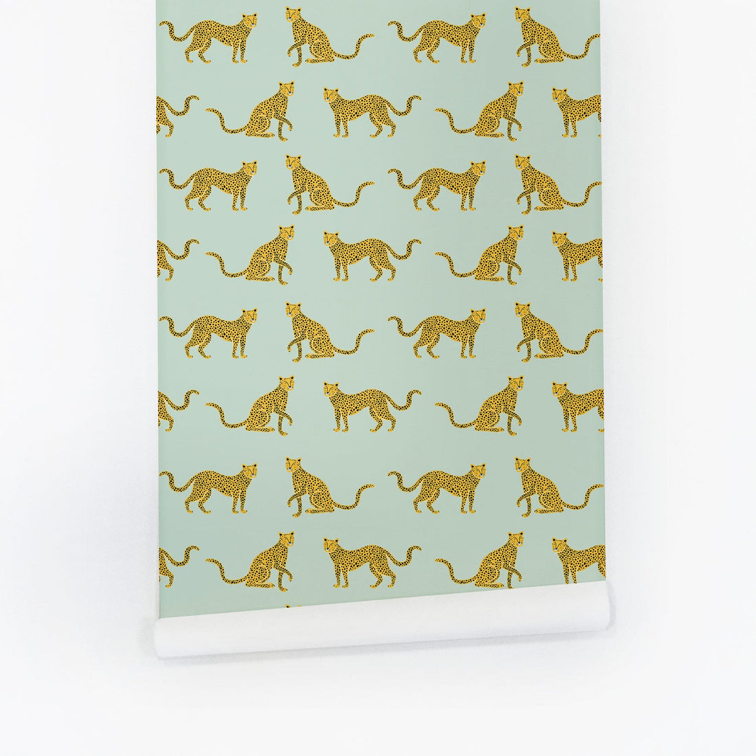bright cheetah print safari inspired removable wallpaper for kids room