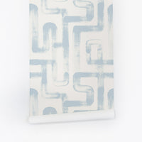 light blue lines inspired removable wallpaper