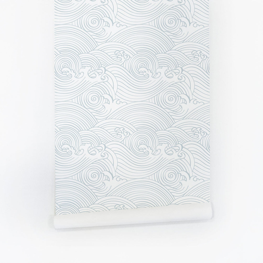 light blue small waves inspired removable wallpaper