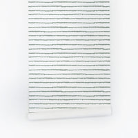 light green simple dots horizontal lines removable wallpaper