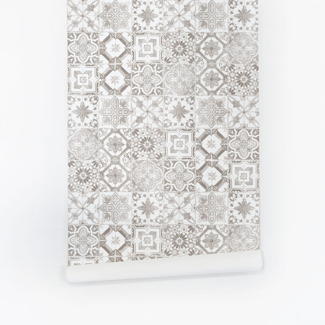 mediterranean grey tiles inspired removable wallpaper