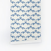 effective blue wallpaper for modern victorian home interior
