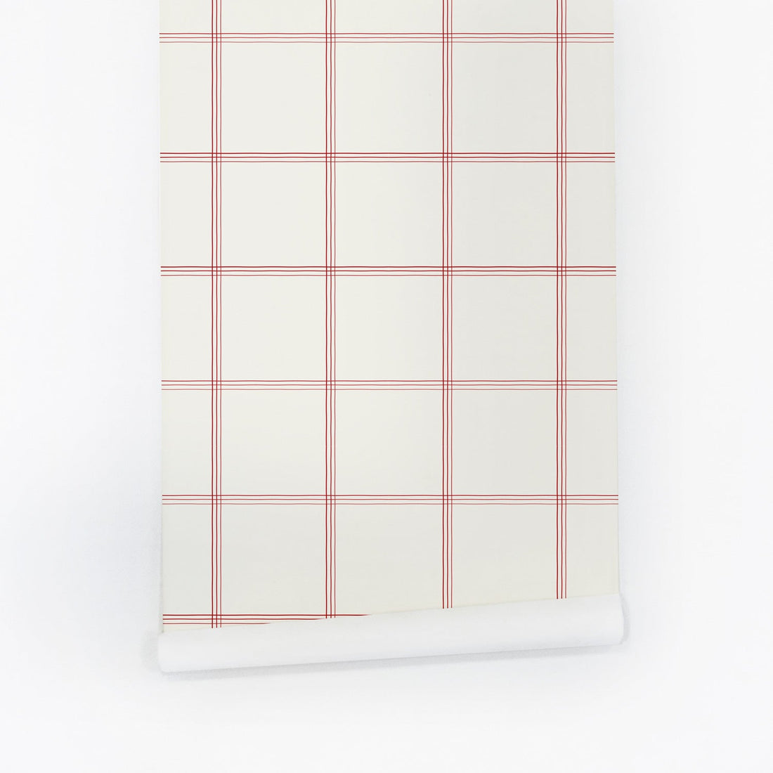 red stripes wallpaper for countryside inspired home interior