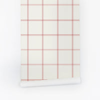 red stripes wallpaper for countryside inspired home interior