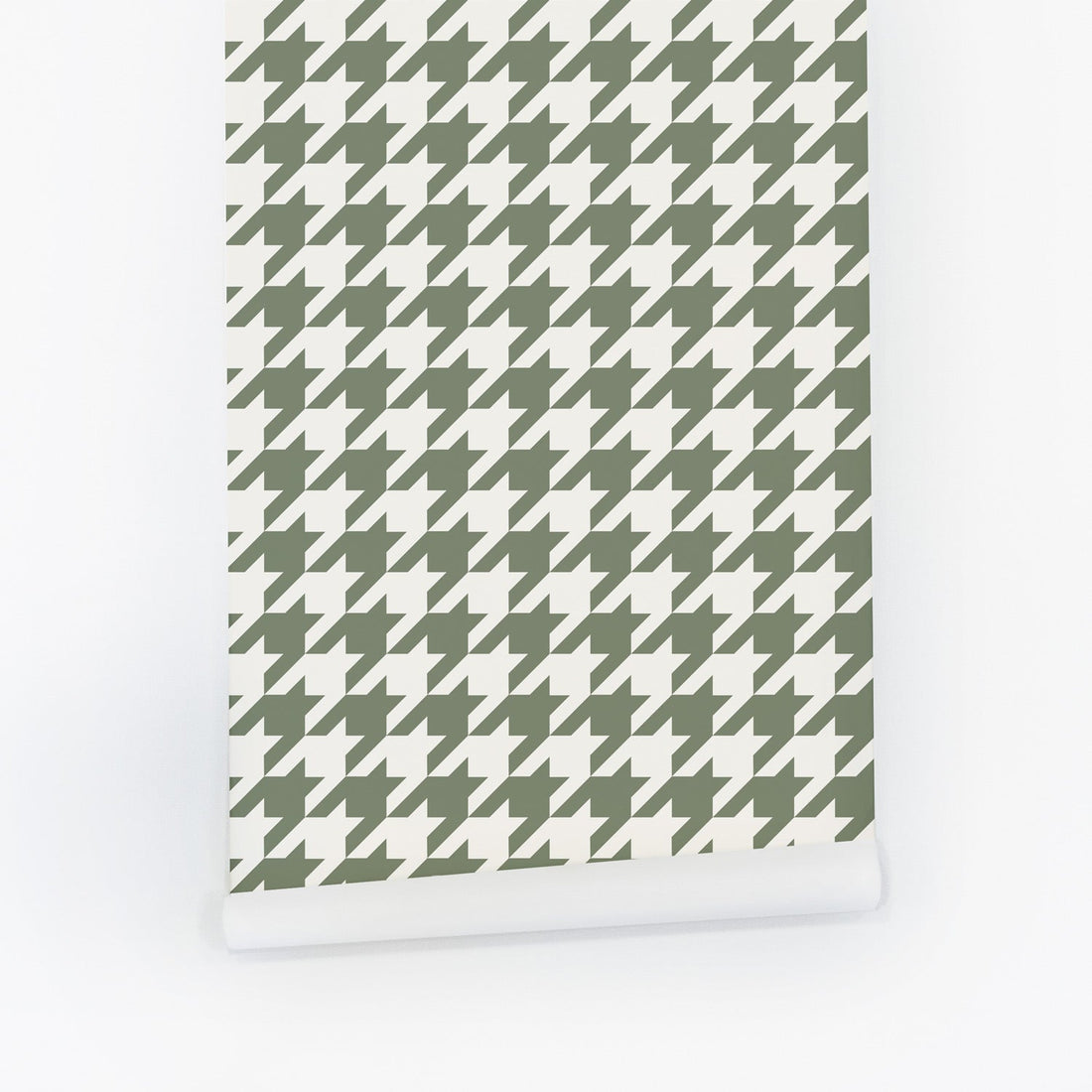 classic green houndstooth peel and stick wallpaper