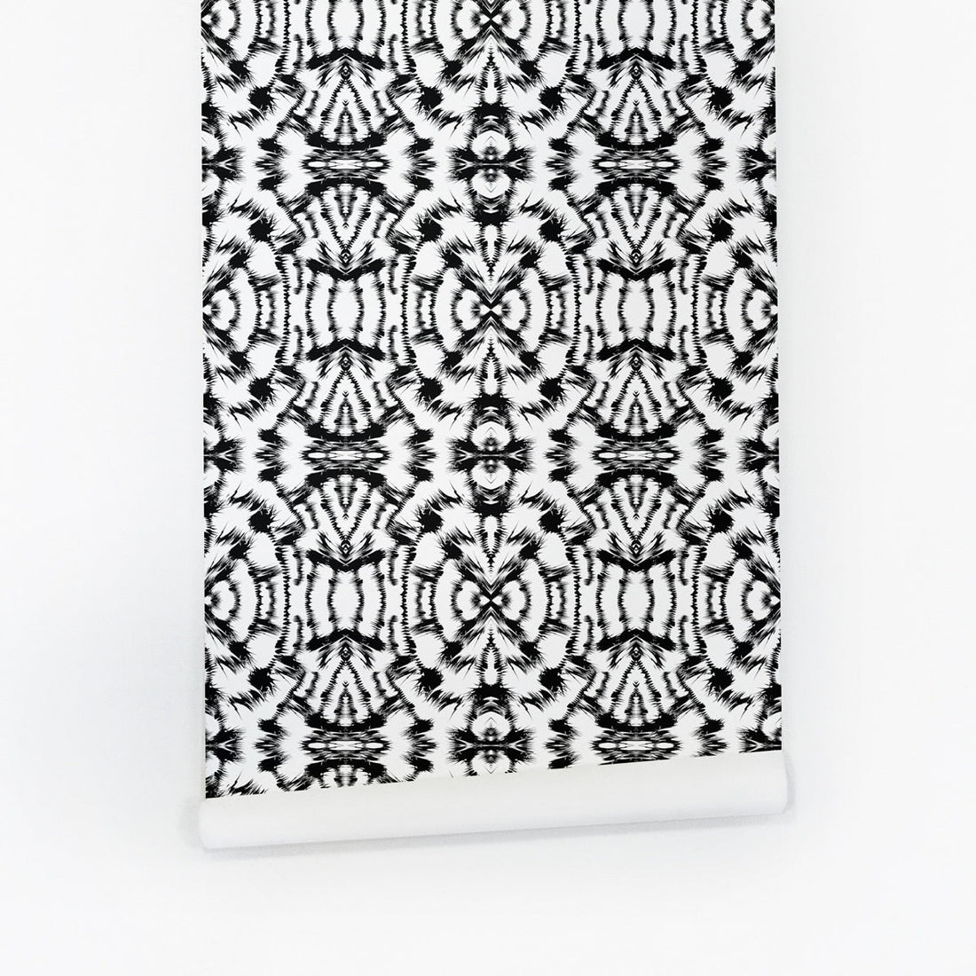 Black and white modern tribal temporary wallpaper