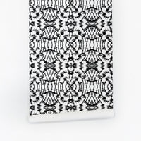 Black and white modern tribal temporary wallpaper