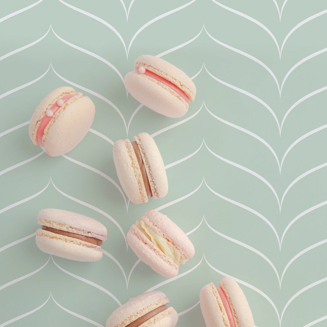 mint green chevron peel and stick wallpaper