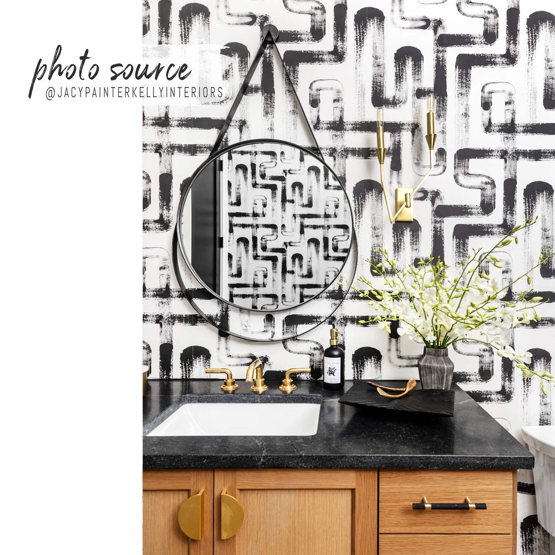 London Metro Lines removable wallpaper in black and off white