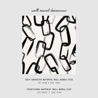Brush strokes wall mural