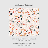 Coral Terrazzo Design wall mural